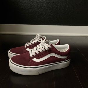 Vans Old Skool Platform - Maroon/Burgundy
